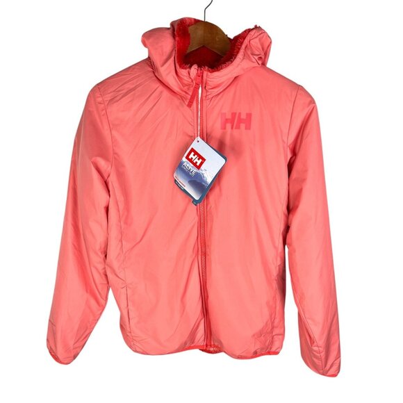 HELLY HANSEN Junior's Coral Almond Reversible Champ Jacket NWT Size 16 - Picture 1 of 7
